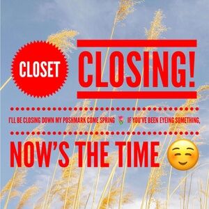 Closet Closing Announcement